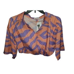 Amellia Colorful Cropped Top Large NWT